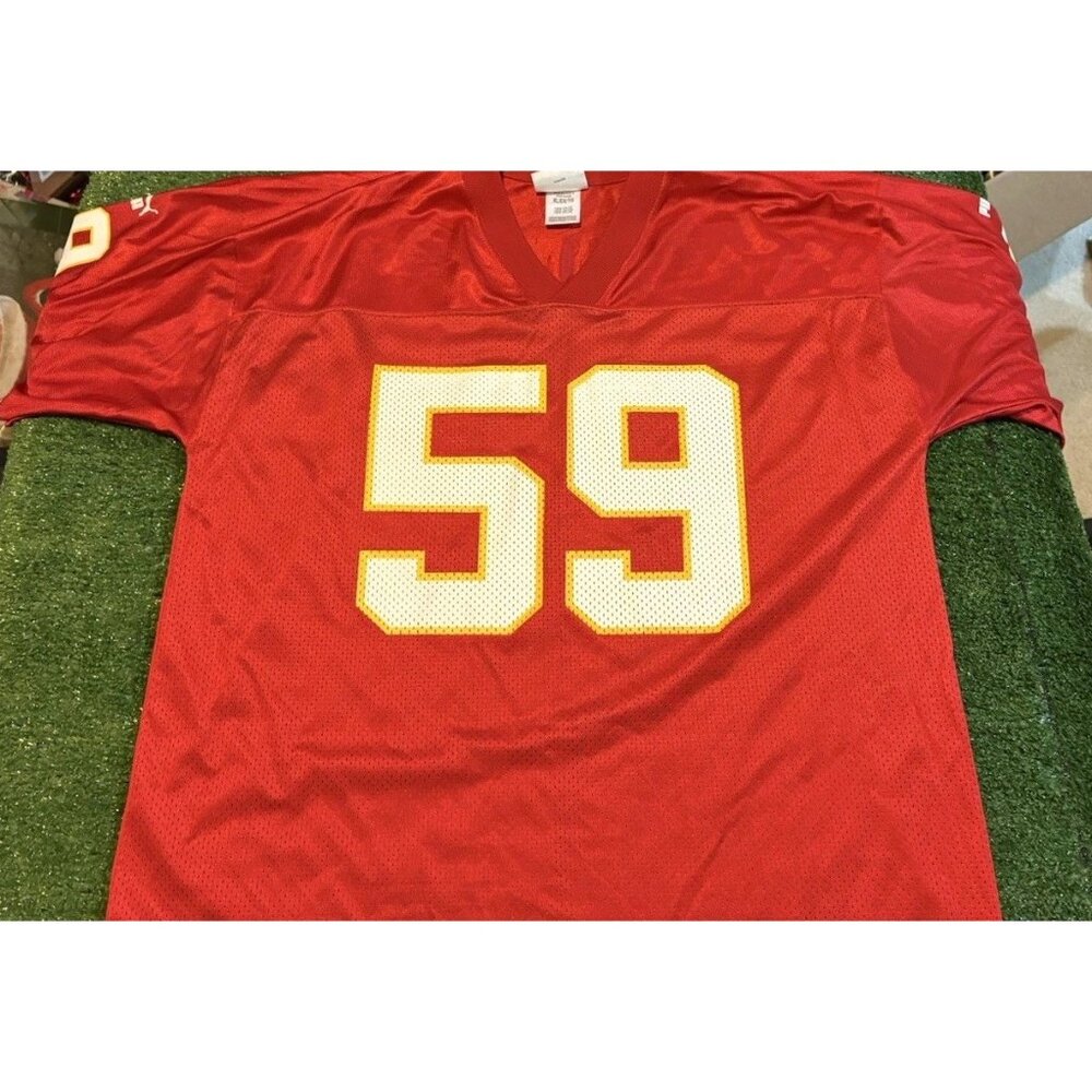 Vintage Kansas City Chiefs jersey mens XL red puma donnie edwards oversize 33 - Picture 5 of 12